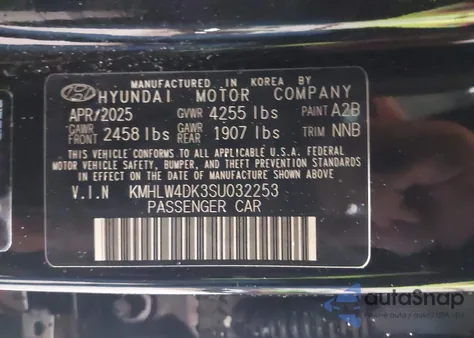 2025 Hyundai Elantra N z USA, uszkodzony, nr VIN KMHLW4DK3SU032253